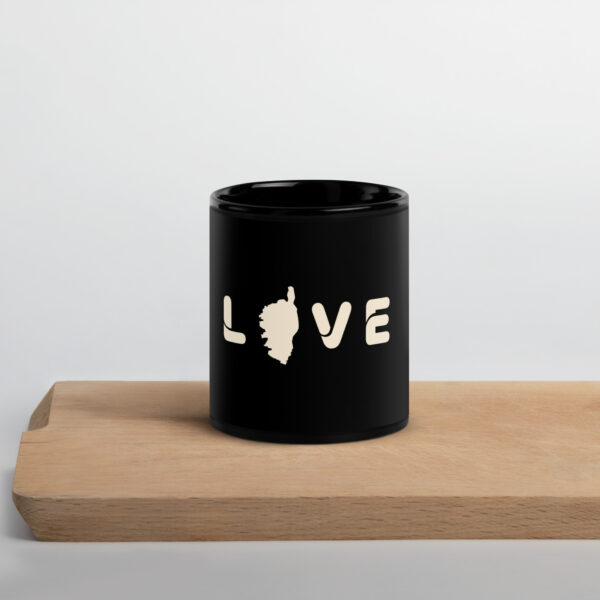 Mug brillant noir Amore Corse