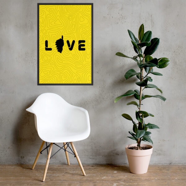 Affiche Encadrée Collection Amore Yellow