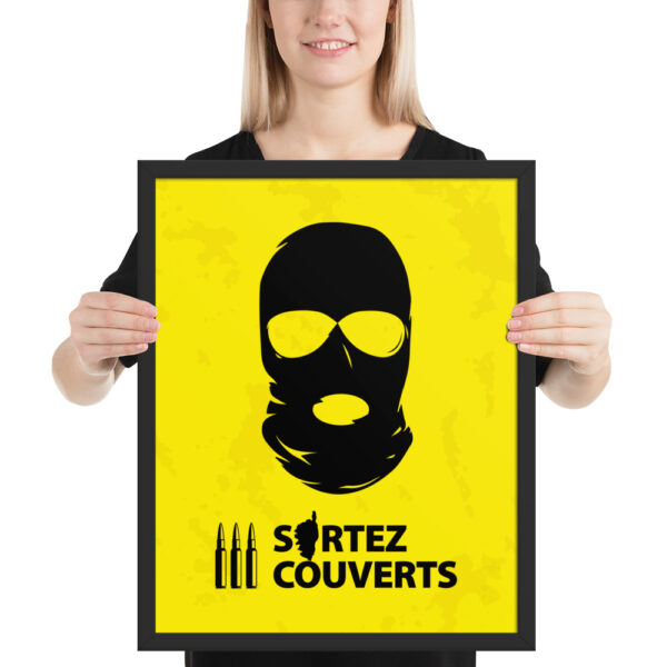 Affiche premium encadrée Ribellu Jaune